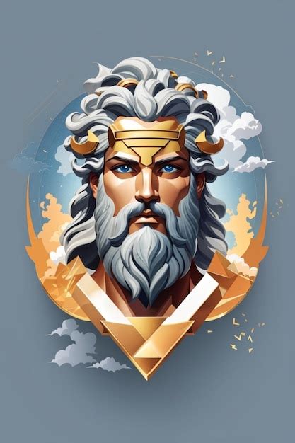 Premium AI Image | zeus illustration logo design