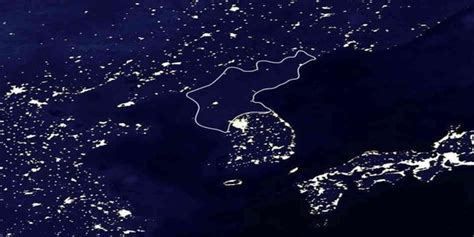 Night time in North Korea, as seen from space. : pics