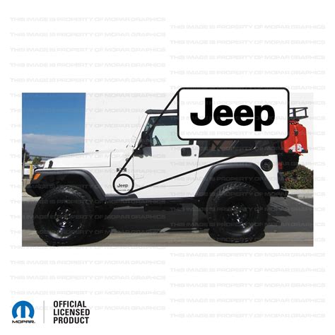 TJ "Jeep" Fender Decal - Gloss Black – Mopar Graphics