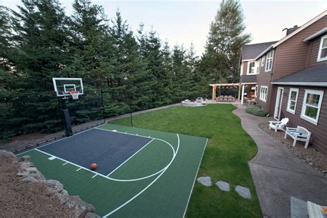 Backyard Basketball Court - Paradise Restored Landscaping