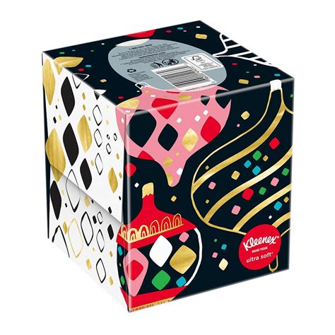 Kleenex Kleenex Ultra Soft Facial Tissues, Holiday Boxes, 55 Tissues per Cube Box, 1 Pack ...