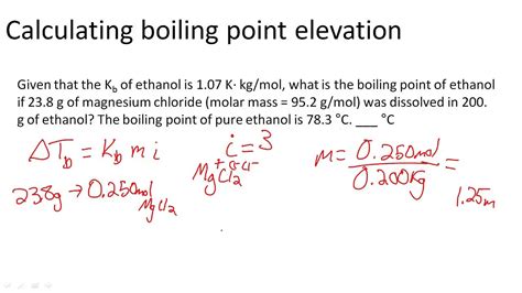 Calculating boiling point elevation - YouTube