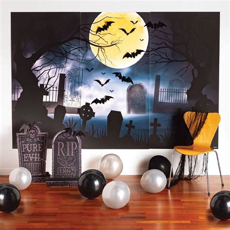 Halloween Graveyard Deluxe Scene Setters | Michaels