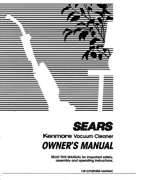 KENMORE VACUUM CLEANER OWNER'S MANUAL Pdf Download | ManualsLib