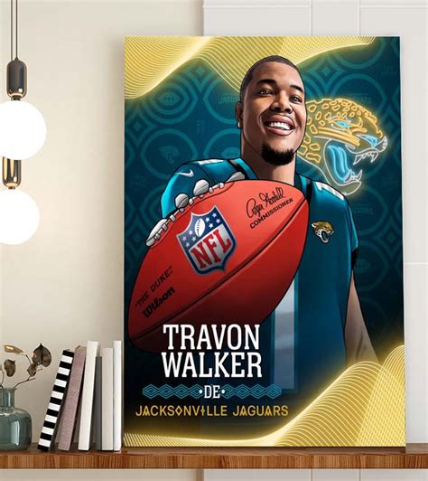 Travon Walker pick Jacksonville Jaguars NFL Draft 2022 Poster Canvas ...