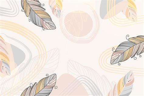 Download Aesthetic Boho Pastel Leaves Wallpaper | Wallpapers.com