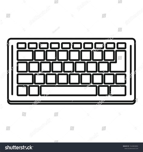 Computer Keyboard Icon Outline Computer Keyboard Stock Vector (Royalty Free) 1924865804 ...