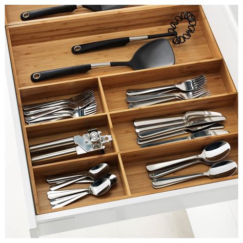 VARIERA Flatware tray - bamboo - IKEA Kitchen Drawer Dividers, Kitchen ...