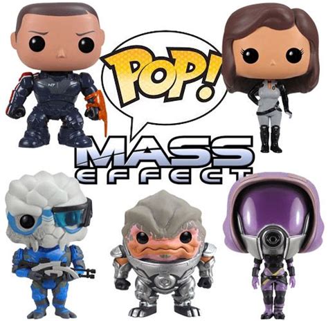 Mass Effect: Shepard, Miranda, Tali, Garrus + Grunt. | Funko pop ...