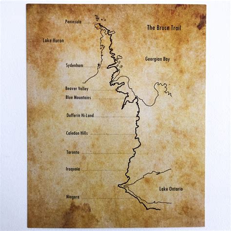 The Bruce Trail Map Prints Printed maps of the Bruce Trail in | Etsy