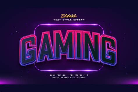 Colorful Gaming Text Style Effect Graphic by weiskandasihite · Creative ...