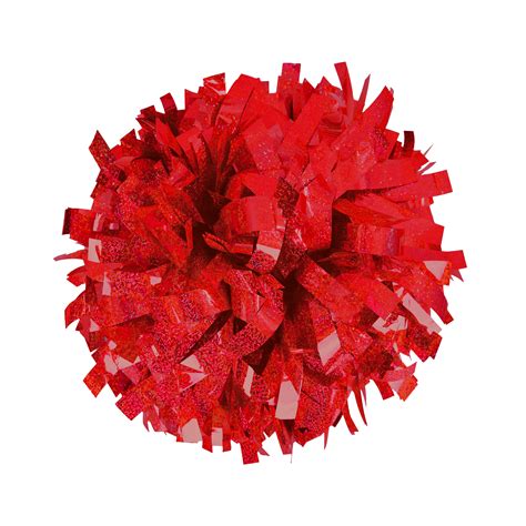 Metallic Holographic Red 6" Pom - I Love Cheer®