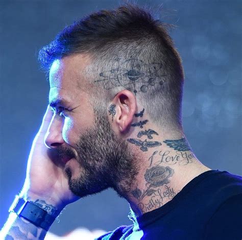 Pin by Jordan Long on Hair | David beckham tattoos, David beckham neck ...