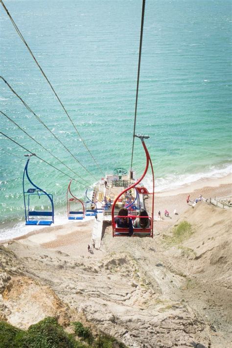 Chairlift at the Needles, Isle of Wight, UK Editorial Photography - Image of isle, wight: 132822682