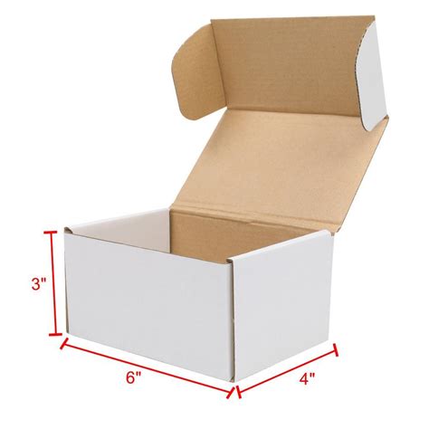 White Corrugated Shipping Mailer Packing Box Boxes 6x4x2 6x4x3 6x4x4 50 ...