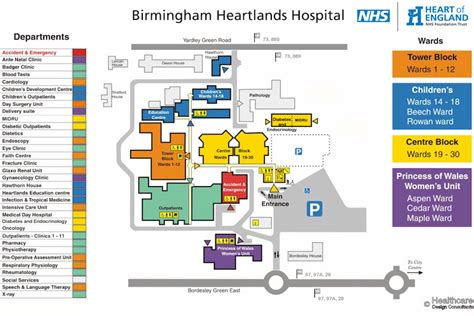 Location of Heartlands Hospital Laboratories