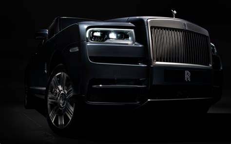 Download wallpapers 4k, Rolls-Royce Cullinan, darkness, 2018 cars ...