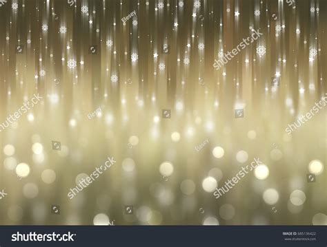 Christmas Gold Background Falling Snowflakes Illustration Stock Illustration 685136422 ...