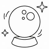 Dibujo De Bola cristal Para Colorear  Dibujos sketch template