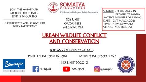 Urban Wildlife Conflict And Conservation | NSS Unit 2020-21 - YouTube