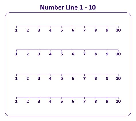 Number Lines 1-10 Printable - Printable Word Searches