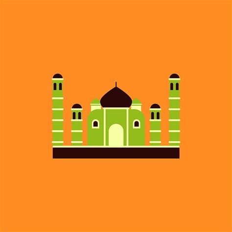 Taj mahal temple indian pagoda vector eps ai | UIDownload