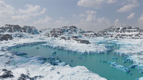 ArtStation - Glacier Terrain with 2 separate Mountains (20x20km ...