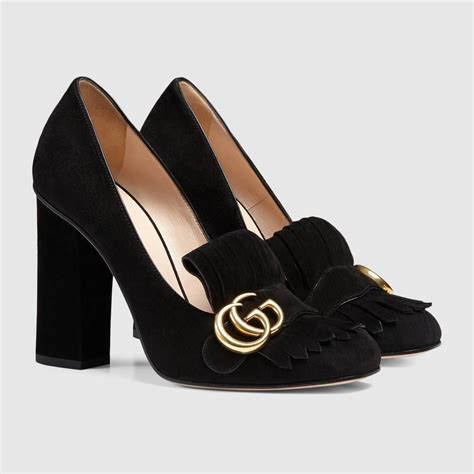 Shop the Suede pump by Gucci. The suede pump with Double G hardware ...