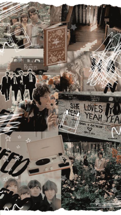 Vintage Aesthetic Collage Desktop Wallpaper