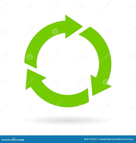 Green cycle vector icon stock vector. Illustration of design - 81737027