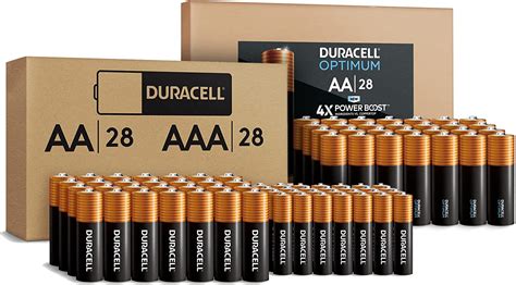 Duracell Optimum AA Batteries 28 Count Coppertop AA AAA Batteries 56 ...