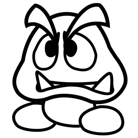 Mario Goomba Coloring Pages Coloring Pages