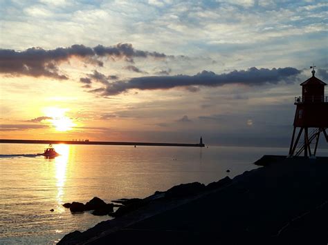 South Shields Beach | Fishing boats, Beach, Lighthouse