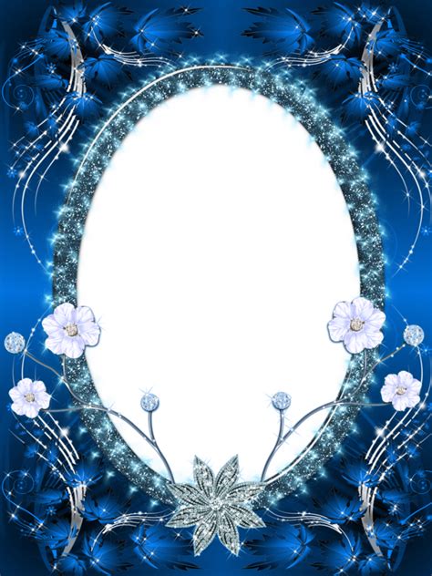 Beautiful Dark Blue Transparent PNG Photo Frame | Gallery Yopriceville ...