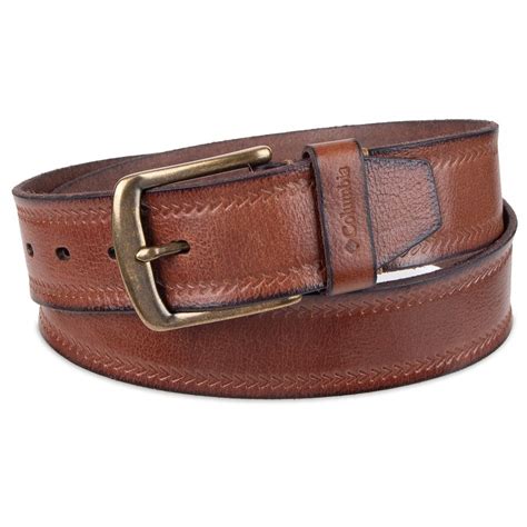 Men's Columbia Leather Casual Belt | Casual belt, Leather, Mens belts casual