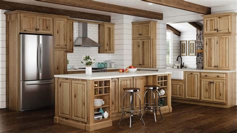 Hampton Pantry Kitchen Cabinets in Natural Hickory - Kitchen - The Home ...