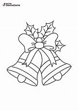 Free Printable Coloring Page Template  Christmas bells sketch template