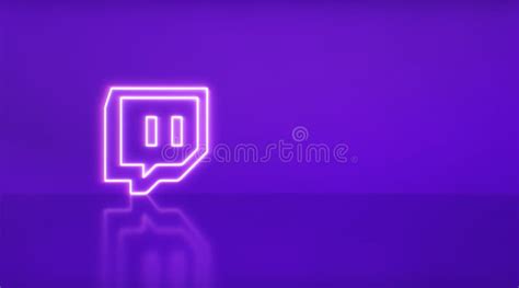 Madrid, Spain - February 02, 2021: Twitch Logo in Neon with Space for ...