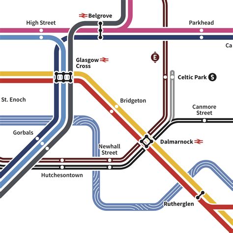 Angus Doyle Design: Glasgow Transport Map