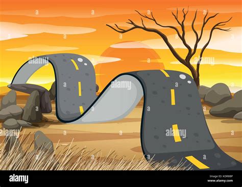 Bumpy road in the field illustration Stock Vector Image & Art - Alamy