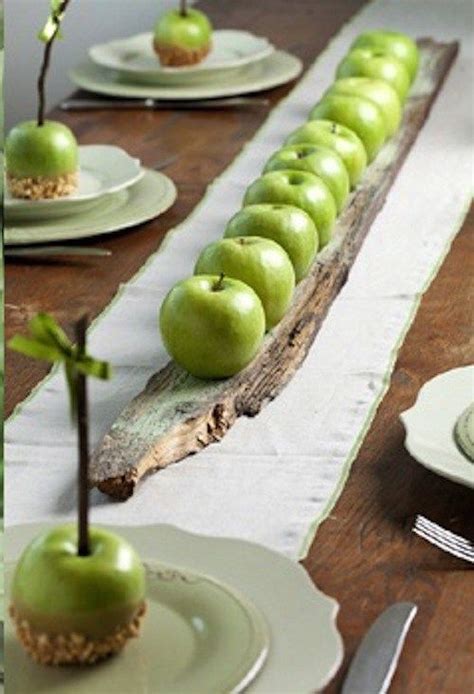 Apples in a Row | Apple centerpieces, Simple centerpieces, Table ...