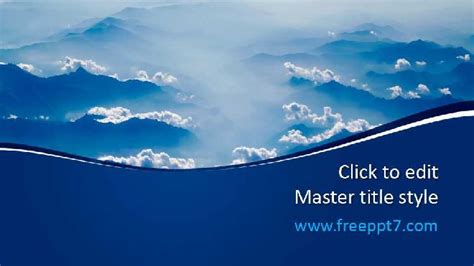 Blue Cloud Common PPT Template & Google Slides