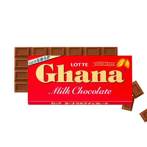 Lotte Ghana Milk Chocolate / Mild Chocolate / Dark Milk Chocolate 70g ...