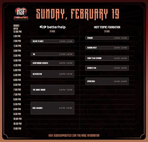 HEARTSUPPORT FEST 2023 SET TIMES RELEASED! - The Photo Pit