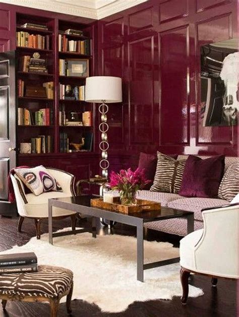 An easy way to add warm into the home is to decorate with burgundy ...