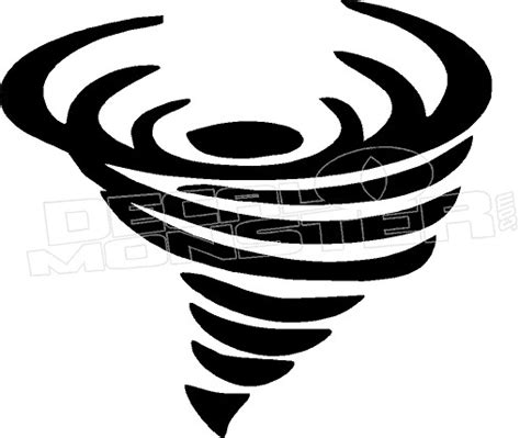 Tornado Silhouette Decal Sticker - DecalMonster.com