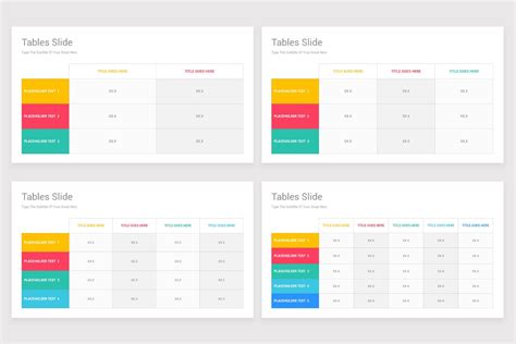 Tables PowerPoint Presentation Template | Nulivo Market
