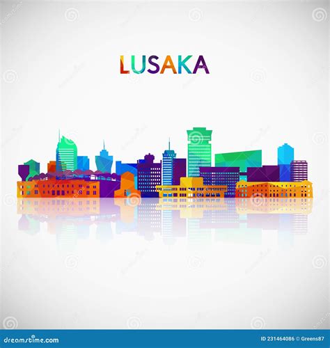 Lusaka Skyline Silhouette in Colorful Geometric Style Stock Vector ...