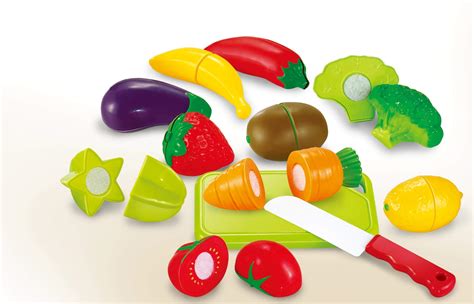 Toyshine Sunshine Realistic Sliceable Fruits and Vegetables Cutting ...