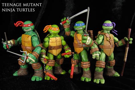 Custom Teenage Mutant Ninja Turtles figure set (TMNT 2012 Nicleodeon ...